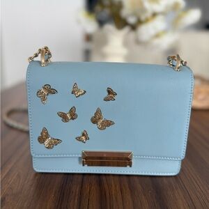 Aldo Blue Butterfly Embellished Women's Bag